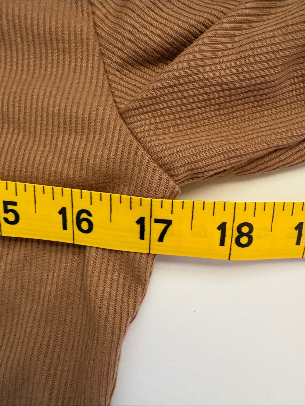 Princess Polly Tan Asymmetrical Long Sleeve  Crop Top With Cutout Size 10 - Picture 8 of 9